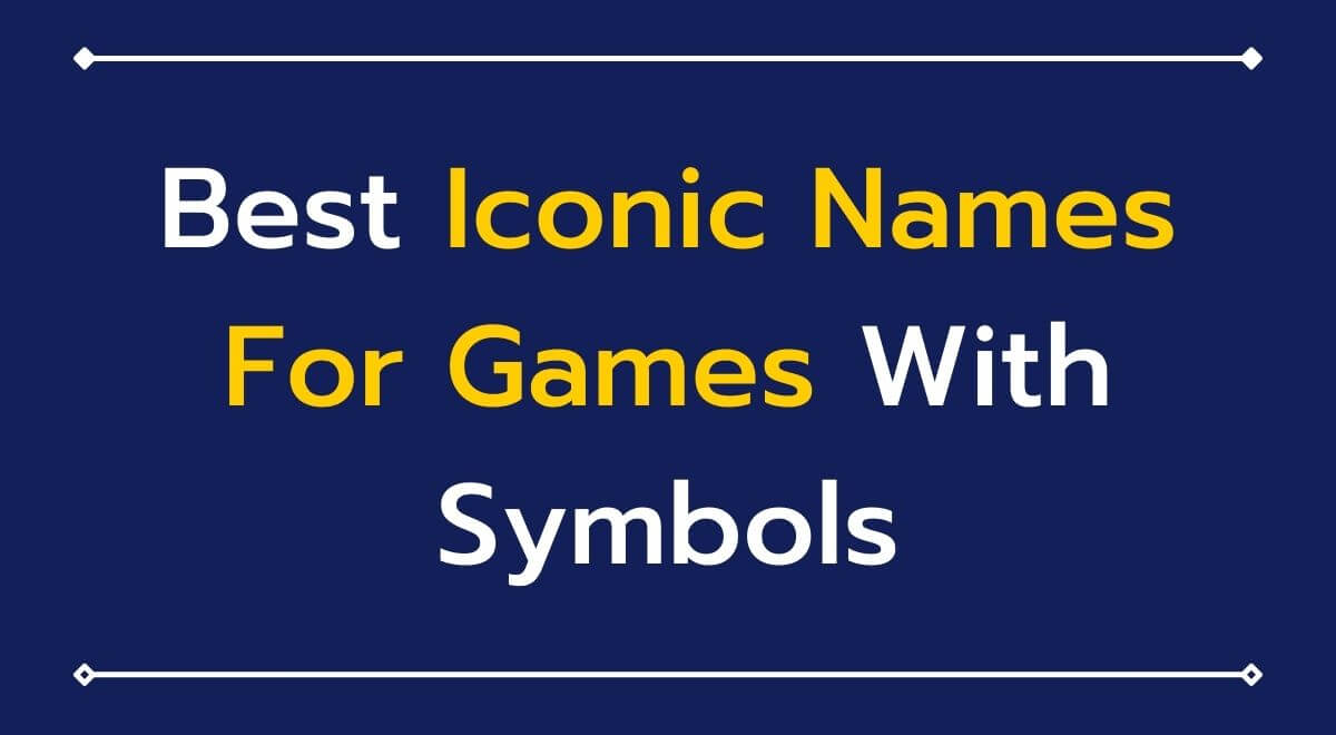Best Iconic Names For PUBG BGMI With Symbols
